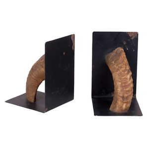 Sujetalibros Decorativo para Oficina en Casa, Diseño en Forma de Cuerno, Sujetalibros con Acabado Negro, Estilo Elegante - Product Image 4