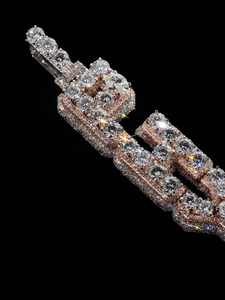 Colgante de Plata Personalizado para Hombre con Letras de Diamantes VVS1 y Moissanita, Joyería Hip Hop con Nombre Personalizado, Amuletos de Rapper - Product Image 3