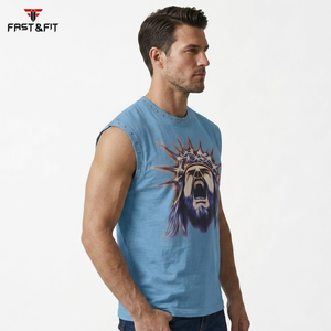 เสื้อกล้ามออกกำลังกายแบบสปอร์ต ผ้าฝ้าย 100% คุณภาพสูง ไซส์ใหญ่ สไตล์ลำลอง ไม่มีแขน รุ่นใหม่มาแรง ยอดนิยม - Product Image 6