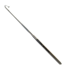 Instrumento Quirúrgico Veterinario de Acero Inoxidable con Gancho Snook y Extremo Esférico para la Eliminación de Ovarios en Procedimientos de Esterilización Animal - Product Image 5