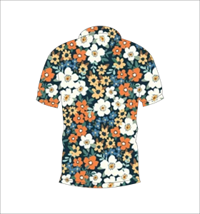 เสื้อโปโลพิมพ์ลายดอกไม้แบบกำหนดเอง แขนสั้น สวมใส่สบาย เหมาะสำหรับกอล์ฟ เทนนิส ชุดทีมฤดูร้อน - Product Image 3