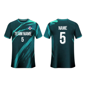 Camiseta de Fútbol Sublimada Personalizada Unisex de Manga Corta con Nombre del Equipo, 5 Piezas, Poliéster que Absorbe la Humedad, Cuello en V, para Adultos, Todas las Temporadas, Logotipo Frontal - Product Image 2