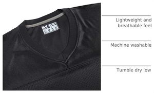 Tenues de football américain personnalisées, maillots et shorts d'équipe, tissu polyester respirant à séchage rapide, prix d'usine en gros - Product Image 5