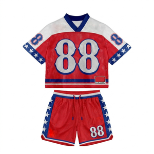 190 GSM Breathable Mesh Jersey Short Neon Green Blue Panel <b>Heat</b> Transfer Logo Sports Elite - Product Image 3