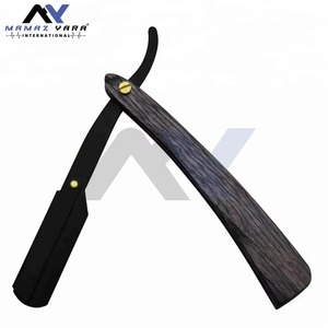 Premium Quality Stainless Steel Straight Edge Barber Razor Folding Shaving <b>Knife</b> Metal Alloy Handle Customized Single Blade - Product Image 4
