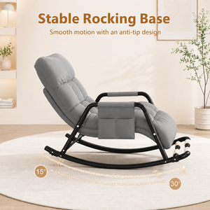 Sillón Reclinable Ajustable con Reposapiés Plegable, Cojín de Cuero PU, para Interiores y Exteriores - Product Image 6