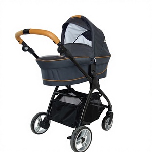 Poussette bébé de luxe confortable et sûre 3-en-1 avec cadre en acier carbone durable, portable, légère, très tendance - Product Image 2