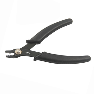 Jewelry Making <b>Wire</b> Crimper <b>Tool</b> Micro Bead <b>Crimping</b> Plier For 1 & 1.5mm Crimps Straight jaws 140mm W/ Spring & Plastic Handles - Product Image 1