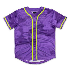 Plus Size Breathable Polyester Raglan Baseball Jersey Button <b>Down</b> Shirt for Softball Wear - Product Image 1