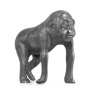 Figurine de singe en fonte, sculpture animale, objet de collection, pièce maîtresse décorative pour la maison et le bureau - Product Image 1