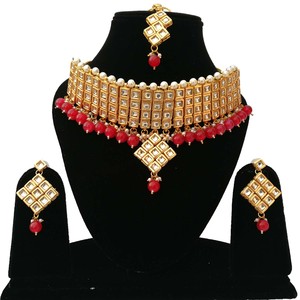 Women's Trendy Alloy Party Wear Engagement Anniversary Wedding Choker Earrings Set Copper 18K Gold Plated Zircon Jewelry - Product Image 1