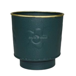 <b>Flower</b> Design Iron Powder Coated Durable Multi-Purpose Modern Classic Outdoor & Indoor Planter with Drainage - Product Image 1