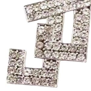 Silver Crystal <b>Letter</b> Logo Brooch Pin Sparkling Rhinestone Statement Lapel Badge Fashion Jewelry Accessory for Women Custom - Product Image 4