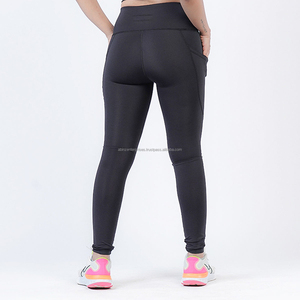 Leggings de fitness pour femmes 2024, taille haute, respirants, en coton/fibre de bambou, tricotés sans couture, style décontracté pour l'été, utilisation en salle de sport - Product Image 4