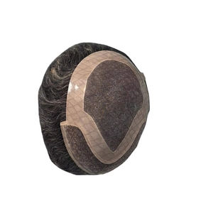 Peluca de Cabello Remy Chino Mono Front Lace Taz de Calidad Premium con Trama Única y Estilos de Ondas Profundas Naturales - Product Image 3