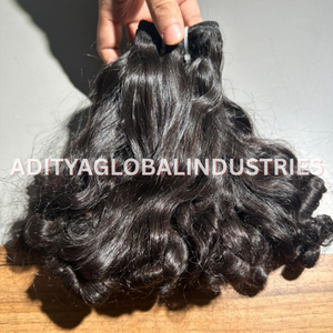 Extensiones de cabello humano Remy sin procesar 100%, paquetes de cabello indio crudo de alta calidad, cabello de trama de estilo ondulado Natural, directo de la India - Product Image 2