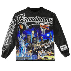 Camiseta de Alta Calidad 100% Algodón Grueso para Hombre, Diseño Gráfico Personalizado, Corte Holgado, Estilo Urbano, Informal, Ecológica y Transpirable - Product Image 6