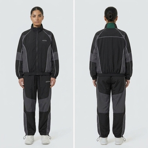 <b>Women's</b> Hooded <b>Camo</b> Print Windbreaker Tracksuit - Nylon Polyester 2 Piece <b>Jacket</b> Joggers Set Bulk Wholesale - Product Image 5