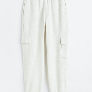 Pantalon de survêtement ample taille haute en molleton uni avec logo personnalisé pour femme - Product Image 6