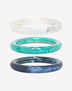 Bracelets en résine à paillettes argentées H a CRAFT, faits à la main, classiques, ensemble cadeau d'anniversaire, empilables, larges, pour femmes - Product Image 1