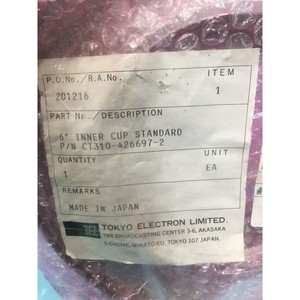 Tokyo Electron TEL CT310-426697-2 Copa Interior de 6 Pulgadas - Equipo y Piezas de Semiconductores de Confianza con Legado Global - Product Image 3
