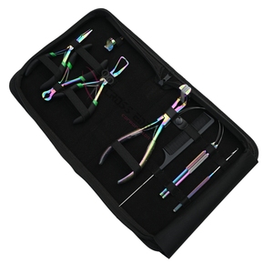 Wholesale Hair extension tools kit Loop hook Threader Tape-In Plier Keratin <b>Cutter</b> Parting Finger comb Hair Extension pliers - Product Image 1