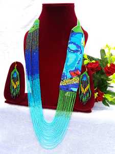 Conjunto de collar de cuentas de cristal moderno, accesorios ligeros hechos a mano para niñas, colección de joyería elegante - Product Image 3