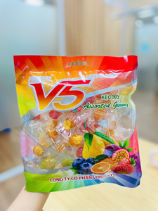 Assortiment de bonbons gélifiés en forme de fruits 3D : V5 Peeling Gummy 260g |   Bonbons à la fraise et à la myrtille B2B - Product Image 2