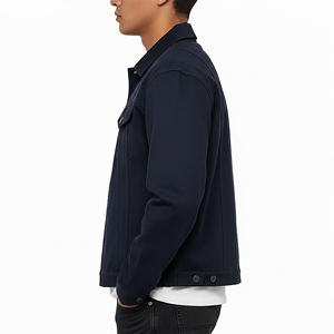 Veste en jean épaisse à poches frontales tendance, personnalisable avec logo imprimé, style vintage, streetwear d'hiver pour homme – Meilleures ventes - Product Image 5