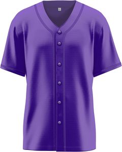 เสื้อเบสบอลแขนสั้นคอวีสีน้ำเงิน เสื้อเชิ้ตลำลองโพลีเอสเตอร์แห้งเร็วสำหรับฤดูร้อน - Product Image 6