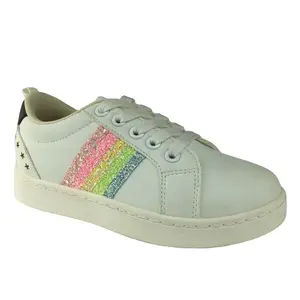 Zapatos elásticos coloridos a granel para niños y niñas, zapatillas deportivas informales de alta calidad, calzado para caminar, 2023