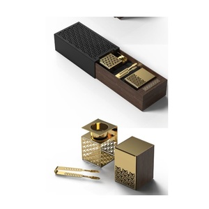 Brûleur d'encens métallique de luxe Skyline des Émirats Arabes Unis, Mubkhar doré personnalisé, support pour Bakhoor, brûleur d'Oud arabe en métal, décoration d'intérieur, cadeau de Ramadan - Product Image 6