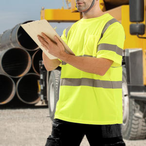 Camiseta Reflectante de Alta Visibilidad con Logotipo Personalizado, Camiseta de Trabajo de Manga Corta, Tela de Alta Calidad y Cinta Reflectante Ancha para una Buena Visibilidad - Product Image 5