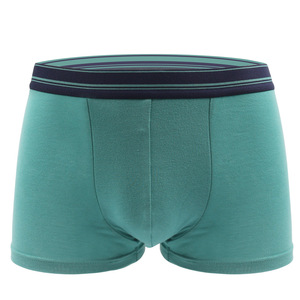 Calzoncillos bóxer de hombre, cintura media, sin costuras, de elastano, con estampado digital, transpirables, de punto, de secado rápido, con logo en la cintura, color liso, para uso diario. - Product Image 2