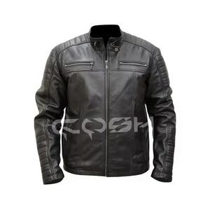 Chaqueta Bomber de Cuero Sintético Duradera para Hombre, Diseño Personalizado, Corte Ajustado, Cuello Alto, Proveedor para Pedidos al por Mayor - Product Image 1