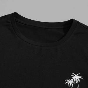 Conjunto Casual de Verano para Hombre de 2 Piezas, Camiseta de Manga Corta y Pantalones Cortos Bordados, Transpirables, Talla Grande, Estilo Urbano - Product Image 3