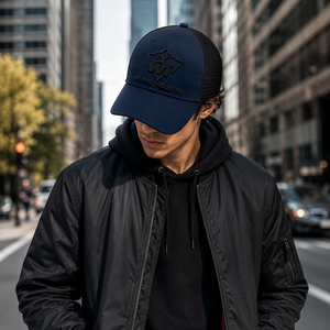 Unisex Breathable <b>Navy</b> Mesh Cap with Curved Brim, Outdoor Sports Casual Cap for Men and Women - Product Image 6