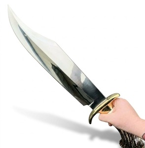 Cuchillo Bowie de Hoja Fija, Acero al Carbono, Punta Caída, Cuchillo de Caza y Supervivencia para Exteriores, Hecho a Mano, Personalizable - Product Image 1