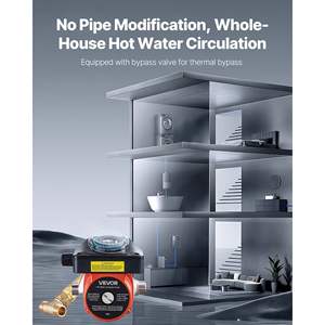 Kit de Válvula de Derivación para Bomba de Recirculación de Agua Caliente, 0.13 HP, 110-120V, Sistema de Recirculación Instantánea, Temporizador, Adaptador para Calentadores de Agua - Product Image 4