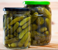 Cornichons (Gherkins) en conserve de qualité supérieure, épicés, assaisonnés, aigre-doux, conservés dans du vinaigre, fournisseur en gros pour l'exportation