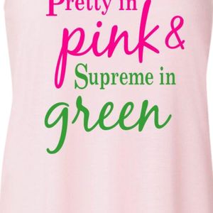 Pink Women's Racerback Tank <b>Top</b> with Pink and Green Graphic Text Print Sleeveless Casual Summer Fitness Vest Soft Lightweight - Product Image 6