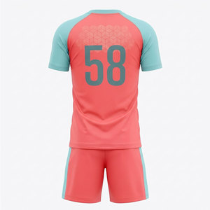 ชุดยูนิฟอร์มฟุตบอลแบบกำหนดเองสำหรับผู้ชาย เสื้อฟุตบอลน้ำหนักเบาและกางเกงขาสั้นพร้อมผ้าดีไซน์ทันสมัยและทรงสวมใส่สบายสำหรับนักกีฬา - Product Image 2