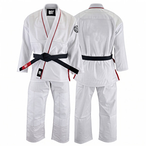 Kimono de Jiu-Jitsu Brésilien BJJ personnalisé, uniforme 100% coton, écologique, antibactérien, durable, respirant, 440g, couleur blanche, unisexe - Product Image 1