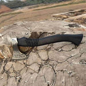 Viking <b>Axe</b> Industrial Grade Nordic Heritage Style Handmade Wooden Handle Carbon Steel Blade Outdoor Camping Hunting <b>Survival</b> Use - Product Image 3