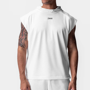 Débardeurs de sport imprimés pour hommes, sans manches, coupe athlétique, faible MOQ, vente en gros, tissu doux et respirant, perlage professionnel - Product Image 2