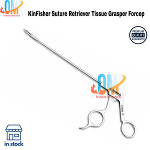 Pinza de Extracción de Suturas KingFisher, Pinza para Tejidos de 13 cm, Instrumento de Artroscopia de Acero Inoxidable de Calidad Alemana para Hombro y Articulaciones - Product Image 4