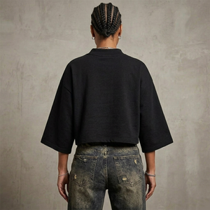 Glory Custom Distressed Graphic Boxy Fit <b>Black</b> <b>T</b> <b>Shirt</b> 100% Cotton Soft Fabric Trending Vintage Style For Unisex Wear - Product Image 5