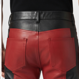 Wholesale Custom <b>Men</b> <b>Leather</b> Pants <b>Men</b> Fashion Streetwear <b>Leather</b> <b>Trousers</b> <b>Men</b> PU <b>Leather</b> Biker Pants <b>Men</b> Slim Fit <b>Leather</b> Pant - Product Image 5