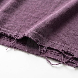 T-shirts délavés effet usé en coton épais, coupe oversize, style streetwear décontracté pour hommes - Product Image 6