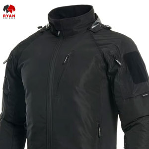 เสื้อแจ็คเก็ตซอฟต์เชลล์ผู้ชายแบบขายส่ง กันลม กันน้ำ ระบายอากาศได้ดี ผ้าถักย้อมสีพื้น พร้อมบริการ ODM สำหรับโลโก้แบบกำหนดเองด้านหน้า - Product Image 2